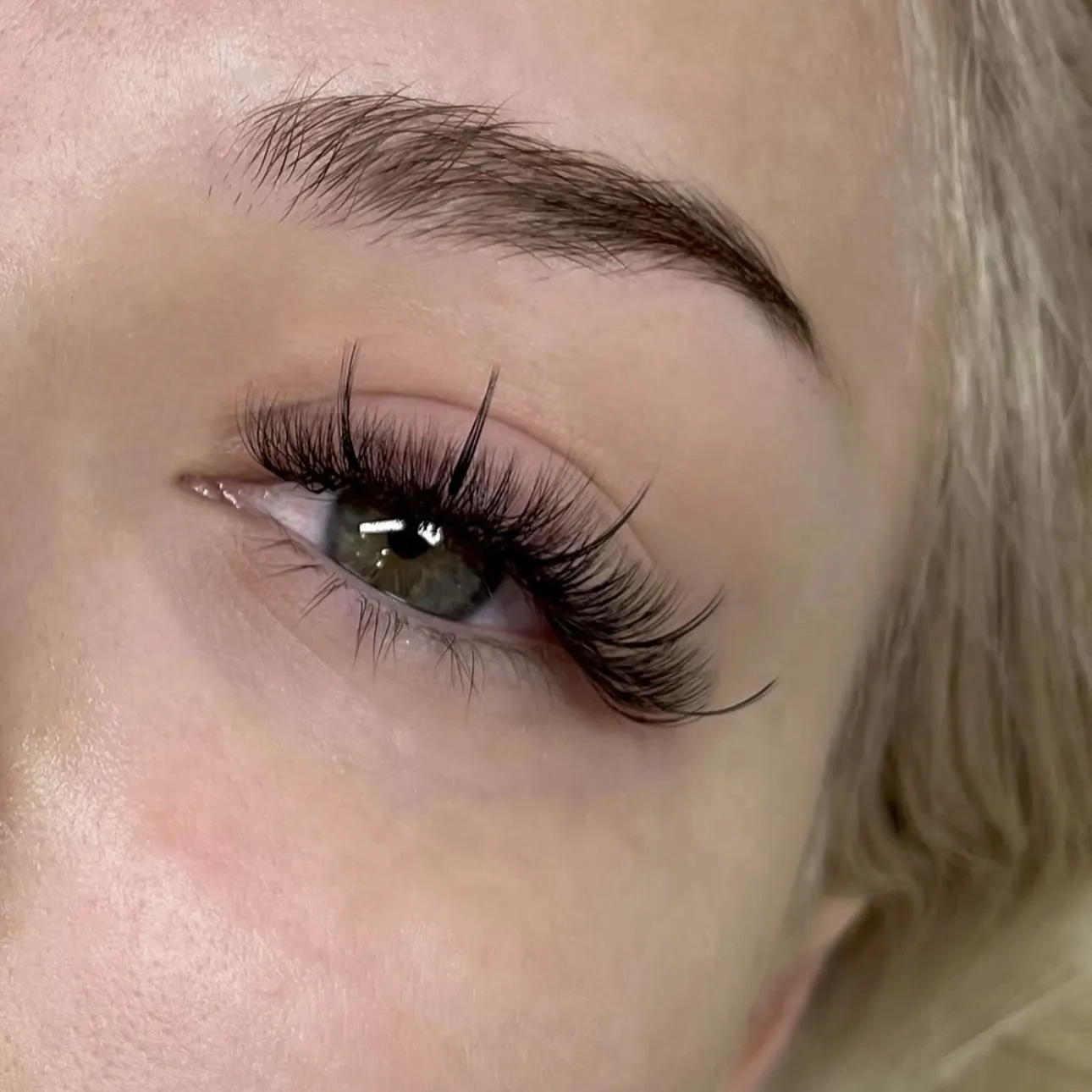 Wispy anime lash extension results Orange County - Russian volume lashes OC by professional lash artist