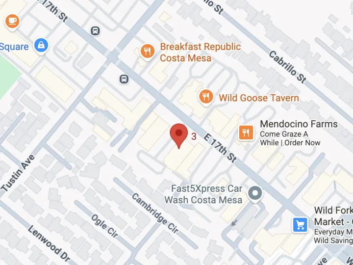 Map view of Elegant Lashes By Katie in Costa Mesa